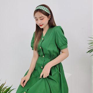 Button-through Maxi Dress With Sash