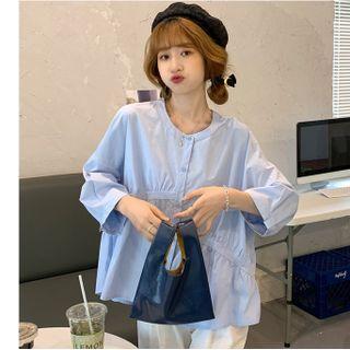 Wide 3/4-sleeve Top