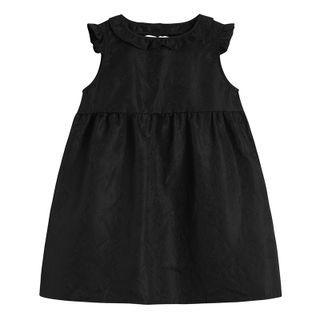 Sleeveless Embossed A-line Dress