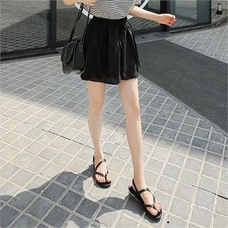 Textured Chiffon Shorts