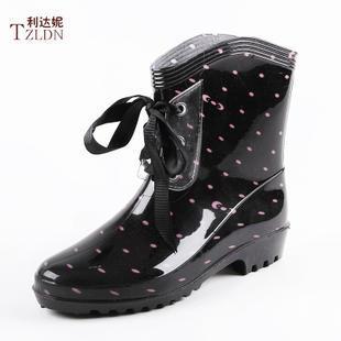 Lace-up Short Rain Boots
