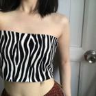 Zebra Print Tube Top