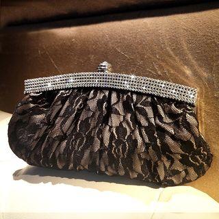 Rhinestone Lace Evening Clutch