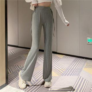 Bow Detail Boot-cut Pants
