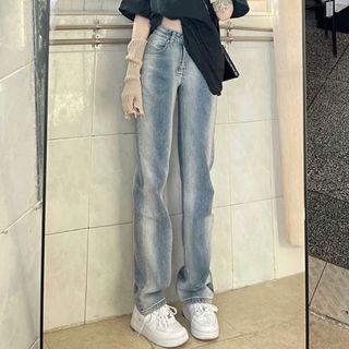High Waist Tie Dye Loose Fit Jeans