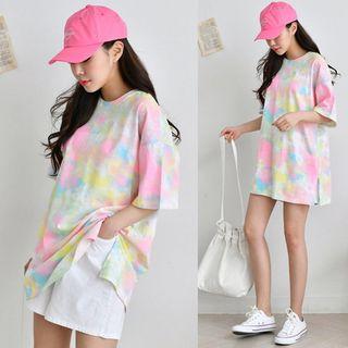 Tie-dye Long Boxy T-shirt