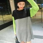 Color-block Sweater Dress