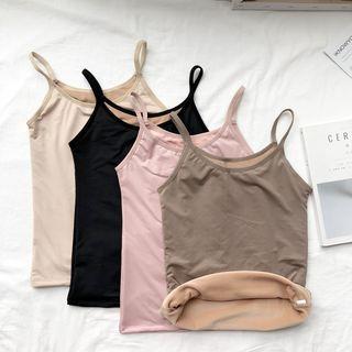 Plain Fleece-lined Camisole Top