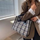 Ribbon Tweed Tote Bag