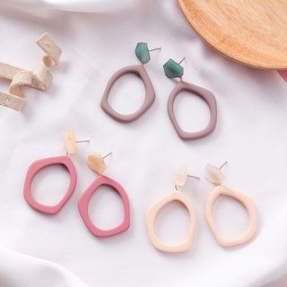 Acrylic Irregular Hoop Dangle Earring