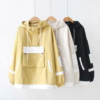 Half-zip Two-tone Hoodie