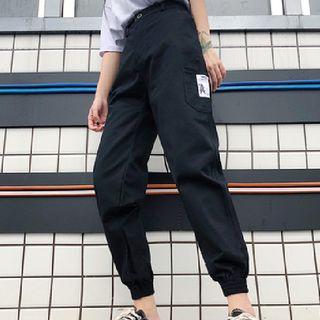 Embroidered Applique Cropped Harem Pants