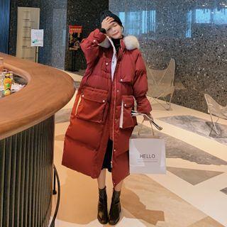 Padded Long Buttoned Parka