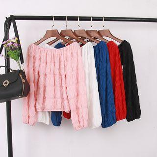 Long-sleeve Ruched Top