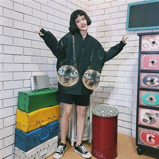 Studded Cat Batwing Jacket