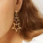 Star Alloy Drop Earring 1 Pair - Gold - One Size