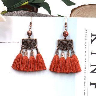 Tassel Agate Fringed Earring
