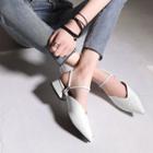 Low Heel Pointy-toe Sandals