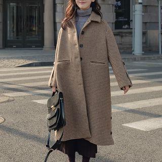 Oversized Gingham Coat