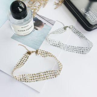Sequined Mesh Choker