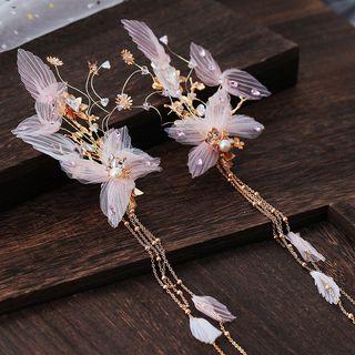 Wedding Flower Fringed Hair Clip