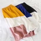 High-waist Knit A-line Midi Skirt