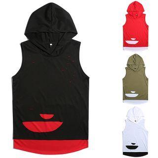 Two Tone Hooded Vest