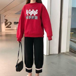 Contrast-trim Knit Cropped Pants