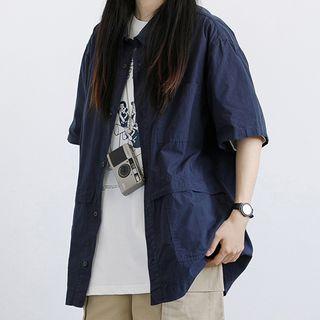 Stitch Oversized Short Sleeve Shirt