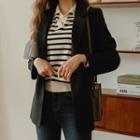 Single-button Welt-pocket Blazer