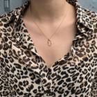Oval-pendant Chain Necklace