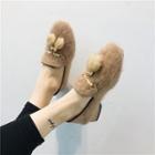 Chunky-heel Furry Loafers
