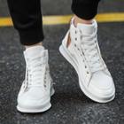 Lace-up Studded High-top Sneakers