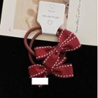 Set Of 2: Bow Hair Tie Set Of 2 - Red - One Size