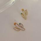 Cactus Sterling Silver Ear Stud 1 Pair - Silver Needle - One Size