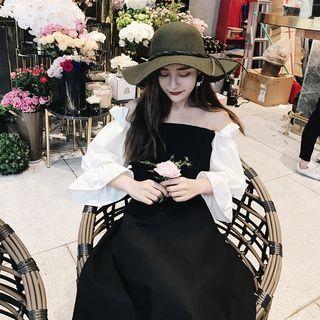 3/4-sleeve Off Shoulder Party Dress