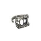 Irregular Cutout Sterling Silver Open Ring Silver - 15