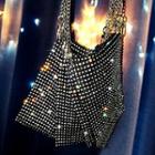 Rhinestone Crossbody Bag With Chain Strap As Shown In Figure - One Size
