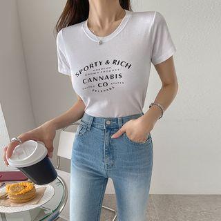 Sim-fit Letter T-shirt