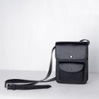 Faux-leather Mini Shoulder Bag Black