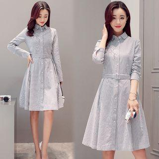 Long-sleeve A-line Skirt Dress