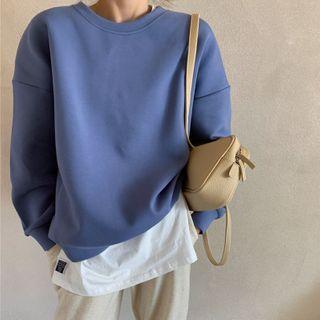 Plain Sweatshirt / Knit Harem Pants