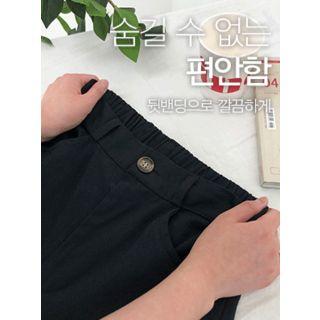 155cm Pleated Straight-cut Pants
