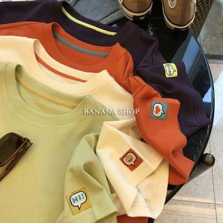 Round-neck Embroider Oversized Top