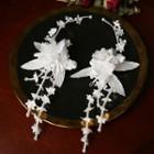 Wedding Flower Headpiece 1 Pair - White - One Size