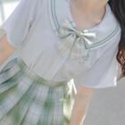 Short-sleeve Sailor-collar Shirt