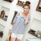Short Sleeve Cold Shoulder Shirt