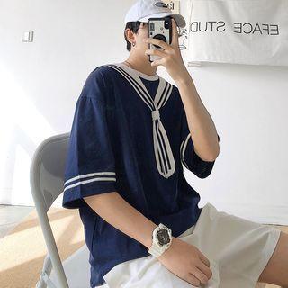 Set: Short-sleeve Sailor T-shirt + Shorts