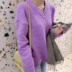 V-neck Thick Sweater In 5 Colors