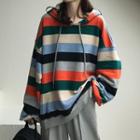 Striped Oversize Hoodie / Cropped Straight-fit Pants